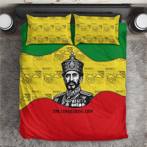 Haile Selassie I Bedding Set Ethiopia Lion of Judah and Conquering Lion Pattern Tribute - African Pride