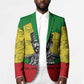 Haile Selassie I Blazer Ethiopia Lion of Judah and Conquering Lion Pattern Tribute - African Pride