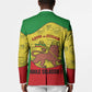 Haile Selassie I Blazer Ethiopia Lion of Judah and Conquering Lion Pattern Tribute - African Pride