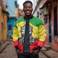 Haile Selassie I Bomber Jacket Ethiopia Lion of Judah and Conquering Lion Pattern Tribute - African Pride