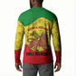 Haile Selassie I Button Sweatshirt Ethiopia Lion of Judah and Conquering Lion Pattern Tribute