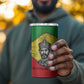Haile Selassie I 4 in 1 Can Cooler Tumbler Ethiopia Lion of Judah and Conquering Lion Pattern Tribute - African Pride