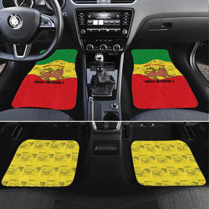 Haile Selassie I Car Mats Ethiopia Lion of Judah and Conquering Lion Pattern Tribute - African Pride
