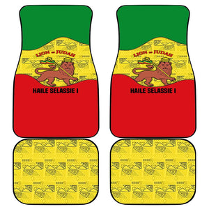 Haile Selassie I Car Mats Ethiopia Lion of Judah and Conquering Lion Pattern Tribute - African Pride
