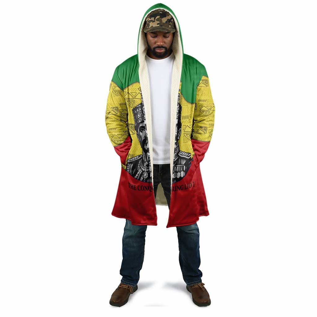 Haile Selassie I Cloak Ethiopia Lion of Judah and Conquering Lion Pattern Tribute - African Pride