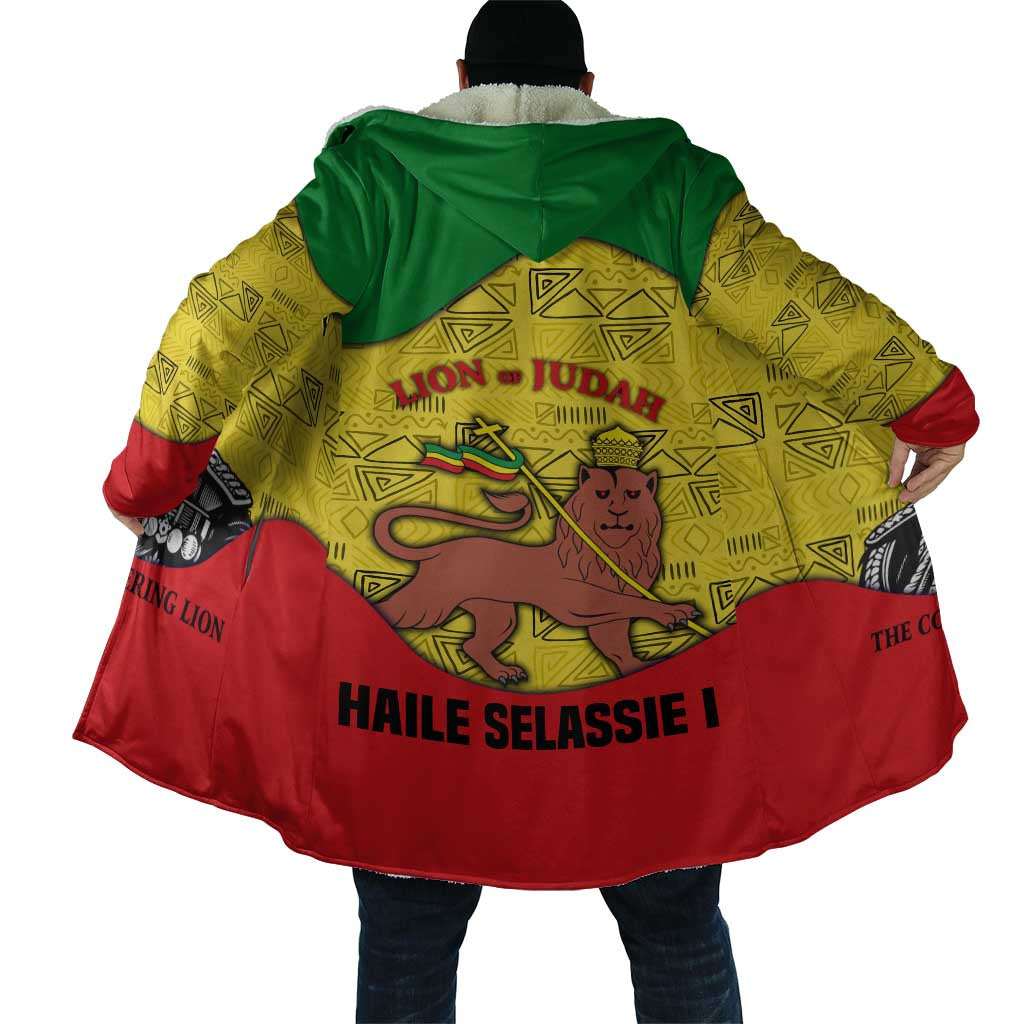 Haile Selassie I Cloak Ethiopia Lion of Judah and Conquering Lion Pattern Tribute - African Pride
