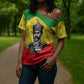Haile Selassie I Cross Shoulder Shirt Ethiopia Lion of Judah and Conquering Lion Pattern Tribute - African Pride