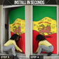 Haile Selassie I Door Cover Ethiopia Lion of Judah and Conquering Lion Pattern Tribute - African Pride