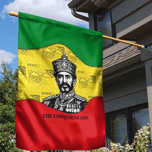 Haile Selassie I Garden Flag Ethiopia Lion of Judah and Conquering Lion Pattern Tribute - African Pride