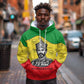 Haile Selassie I Hoodie Ethiopia Lion of Judah and Conquering Lion Pattern Tribute - African Pride