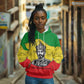 Haile Selassie I Hoodie Ethiopia Lion of Judah and Conquering Lion Pattern Tribute - African Pride