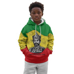 Haile Selassie I Kid Hoodie Ethiopia Lion of Judah and Conquering Lion Pattern Tribute - African Pride