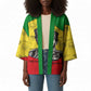 Haile Selassie I Kimono Ethiopia Lion of Judah and Conquering Lion Pattern Tribute - African Pride