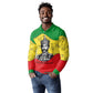 Haile Selassie I Long Sleeve Polo Shirt Ethiopia Lion of Judah and Conquering Lion Pattern Tribute - African Pride