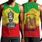 Haile Selassie I Men Tank Top Ethiopia Lion of Judah and Conquering Lion Pattern Tribute - African Pride