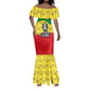Haile Selassie I Mermaid Dress Ethiopia Lion of Judah and Conquering Lion Pattern Tribute - African Pride