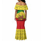 Haile Selassie I Mermaid Dress Ethiopia Lion of Judah and Conquering Lion Pattern Tribute - African Pride