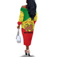 Haile Selassie I Off The Shoulder Long Sleeve Dress Ethiopia Lion of Judah and Conquering Lion Pattern Tribute - African Pride