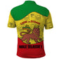 Haile Selassie I Polo Shirt Ethiopia Lion of Judah and Conquering Lion Pattern Tribute - African Pride