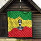 Haile Selassie I Quilt Ethiopia Lion of Judah and Conquering Lion Pattern Tribute - African Pride