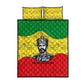 Haile Selassie I Quilt Bed Set Ethiopia Lion of Judah and Conquering Lion Pattern Tribute - African Pride