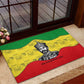 Haile Selassie I Rubber Doormat Ethiopia Lion of Judah and Conquering Lion Pattern Tribute - African Pride