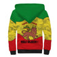 Haile Selassie I Sherpa Hoodie Ethiopia Lion of Judah and Conquering Lion Pattern Tribute - African Pride
