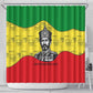 Haile Selassie I Shower Curtain Ethiopia Lion of Judah and Conquering Lion Pattern Tribute - African Pride