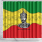 Haile Selassie I Shower Curtain Ethiopia Lion of Judah and Conquering Lion Pattern Tribute - African Pride