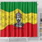 Haile Selassie I Shower Curtain Ethiopia Lion of Judah and Conquering Lion Pattern Tribute - African Pride