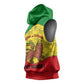 Haile Selassie I Sleeveless Hoodie Ethiopia Lion of Judah and Conquering Lion Pattern Tribute - African Pride