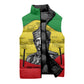 Haile Selassie I Sleeveless Puffer Jacket Ethiopia Lion of Judah and Conquering Lion Pattern Tribute - African Pride