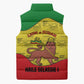 Haile Selassie I Sleeveless Puffer Jacket Ethiopia Lion of Judah and Conquering Lion Pattern Tribute - African Pride