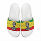 Haile Selassie I Slide Sandals Ethiopia Lion of Judah and Conquering Lion Pattern Tribute - African Pride