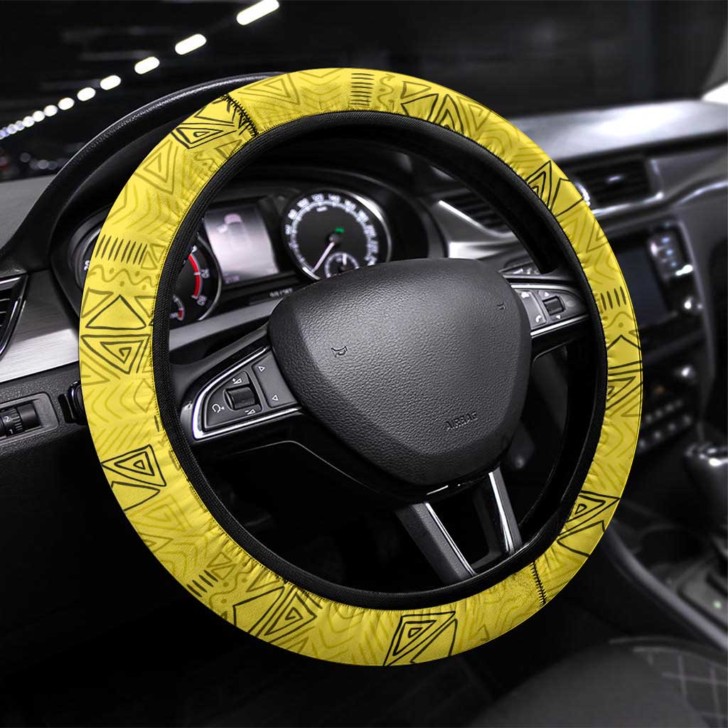 Haile Selassie I Steering Wheel Cover Ethiopia Lion of Judah and Conquering Lion Pattern Tribute - African Pride