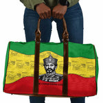 Haile Selassie I Travel Bag Ethiopia Lion of Judah and Conquering Lion Pattern Tribute - African Pride