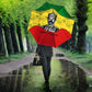 Haile Selassie I Umbrella Ethiopia Lion of Judah and Conquering Lion Pattern Tribute - African Pride