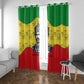 Haile Selassie I Window Curtain Ethiopia Lion of Judah and Conquering Lion Pattern Tribute - African Pride