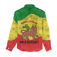 Haile Selassie I Women Casual Shirt Ethiopia Lion of Judah and Conquering Lion Pattern Tribute - African Pride