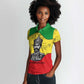 Haile Selassie I Women Polo Shirt Ethiopia Lion of Judah and Conquering Lion Pattern Tribute - African Pride