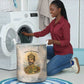 Haile Selassie I Ethiopia Laundry Basket with King of Kings and Conquering Lion Cloud Rays and Regal Portrait - African Pride