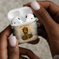 Haile Selassie I Ethiopia AirPods Case with King of Kings and Conquering Lion Cloud Rays and Regal Portrait - African Pride
