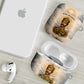 Haile Selassie I Ethiopia AirPods Case with King of Kings and Conquering Lion Cloud Rays and Regal Portrait - African Pride