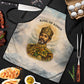 Haile Selassie I Ethiopia Apron with King of Kings and Conquering Lion Cloud Rays and Regal Portrait - African Pride