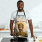 Haile Selassie I Ethiopia Apron with King of Kings and Conquering Lion Cloud Rays and Regal Portrait - African Pride