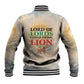 Haile Selassie I Ethiopia Baseball Jacket with King of Kings and Conquering Lion Cloud Rays and Regal Portrait - African Pride