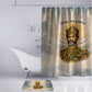 Haile Selassie I Ethiopia Bathroom Set with King of Kings and Conquering Lion Cloud Rays and Regal Portrait - African Pride