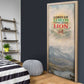 Haile Selassie I Ethiopia Door Cover with King of Kings and Conquering Lion Cloud Rays and Regal Portrait - African Pride