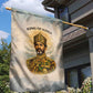 Haile Selassie I Ethiopia Garden Flag with King of Kings and Conquering Lion Cloud Rays and Regal Portrait - African Pride