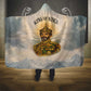 Haile Selassie I Ethiopia Hooded Blanket with King of Kings and Conquering Lion Cloud Rays and Regal Portrait - African Pride
